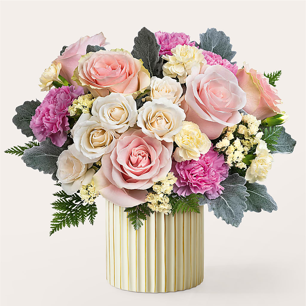 Blissful Moments Bouquet with Ivory Vase – THE FLOWER PATCH & GIFT SHOPPE, Lehighton PA