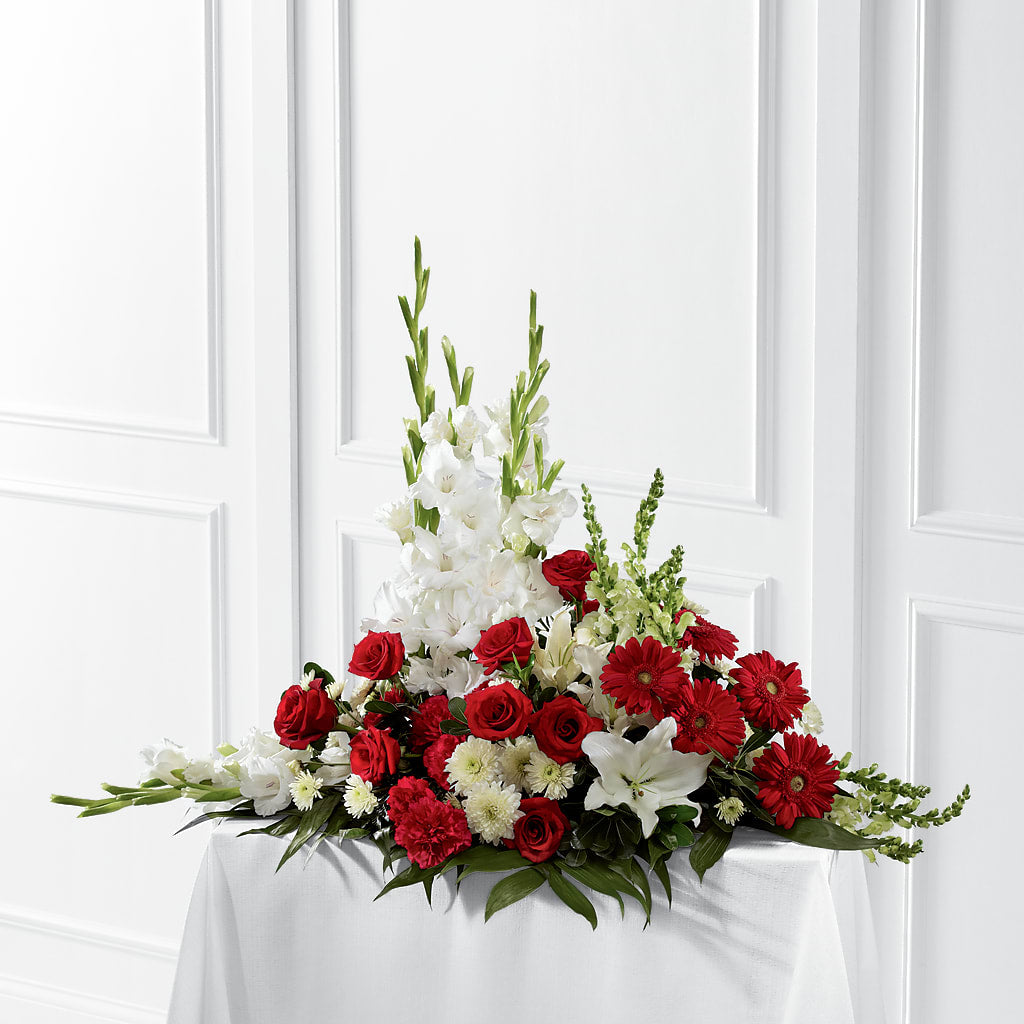 Crimson & White Arrangement – THE FLOWER PATCH & GIFT SHOPPE, Lehighton PA
