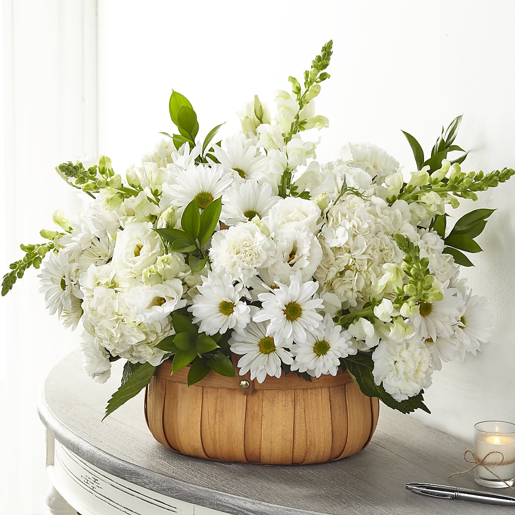 Pure Ivory Basket – THE FLOWER PATCH & GIFT SHOPPE, Lehighton PA