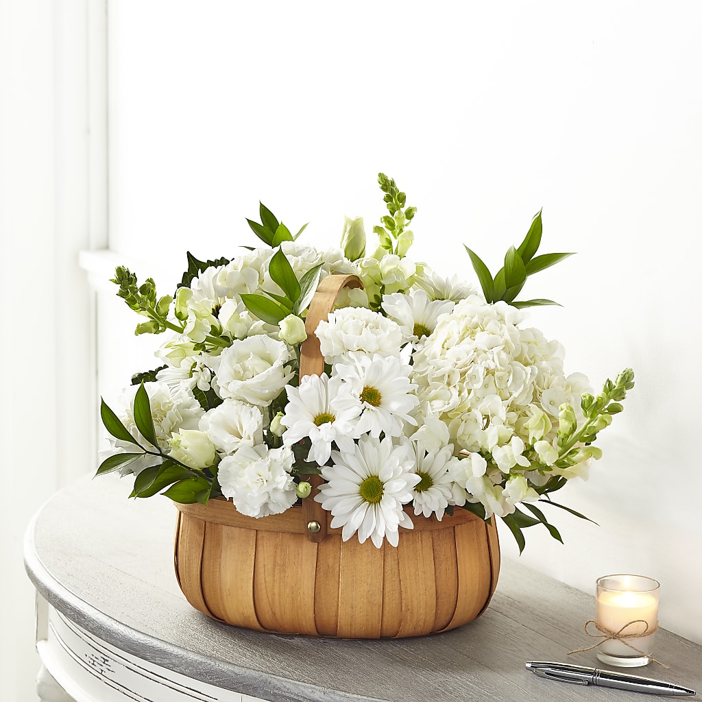 Pure Ivory Basket – THE FLOWER PATCH & GIFT SHOPPE, Lehighton PA