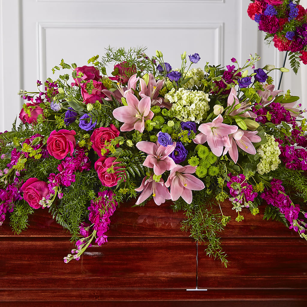 Radiant Tribute Casket Spray – THE FLOWER PATCH & GIFT SHOPPE, Lehighton PA