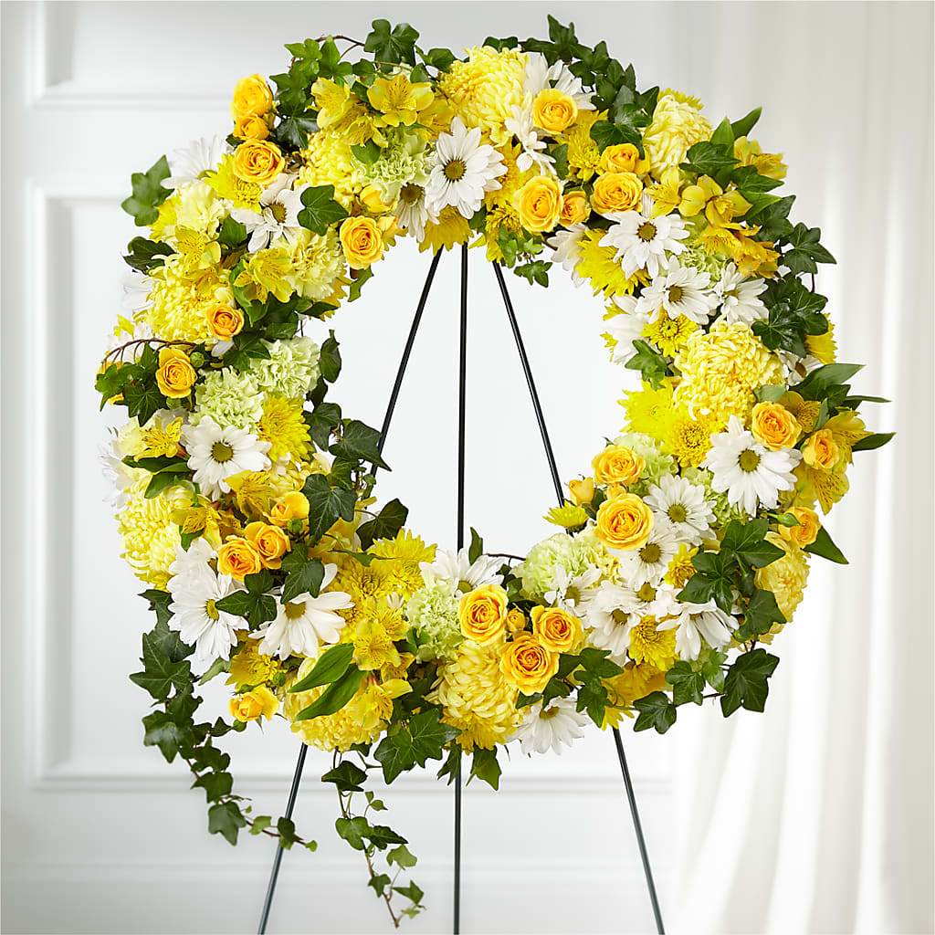 Golden Remembrance Wreath – THE FLOWER PATCH & GIFT SHOPPE, Lehighton PA