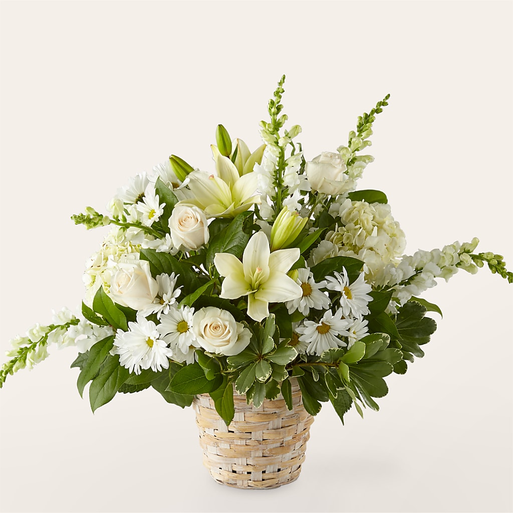 Ivory Elegance Floral Basket – THE FLOWER PATCH & GIFT SHOPPE, Lehighton PA