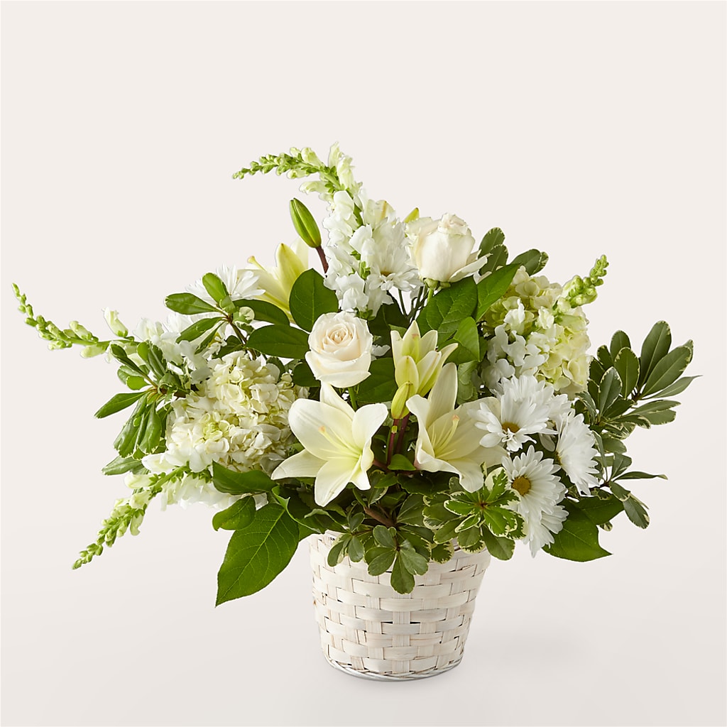 Ivory Elegance Floral Basket – THE FLOWER PATCH & GIFT SHOPPE, Lehighton PA