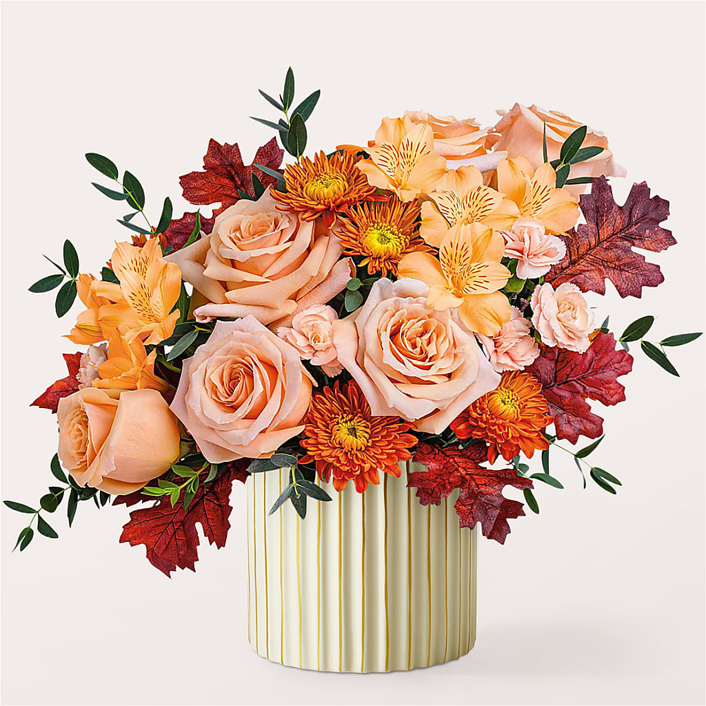Spiced Latte Bouquet with Ivory Vase – THE FLOWER PATCH & GIFT SHOPPE, Lehighton PA