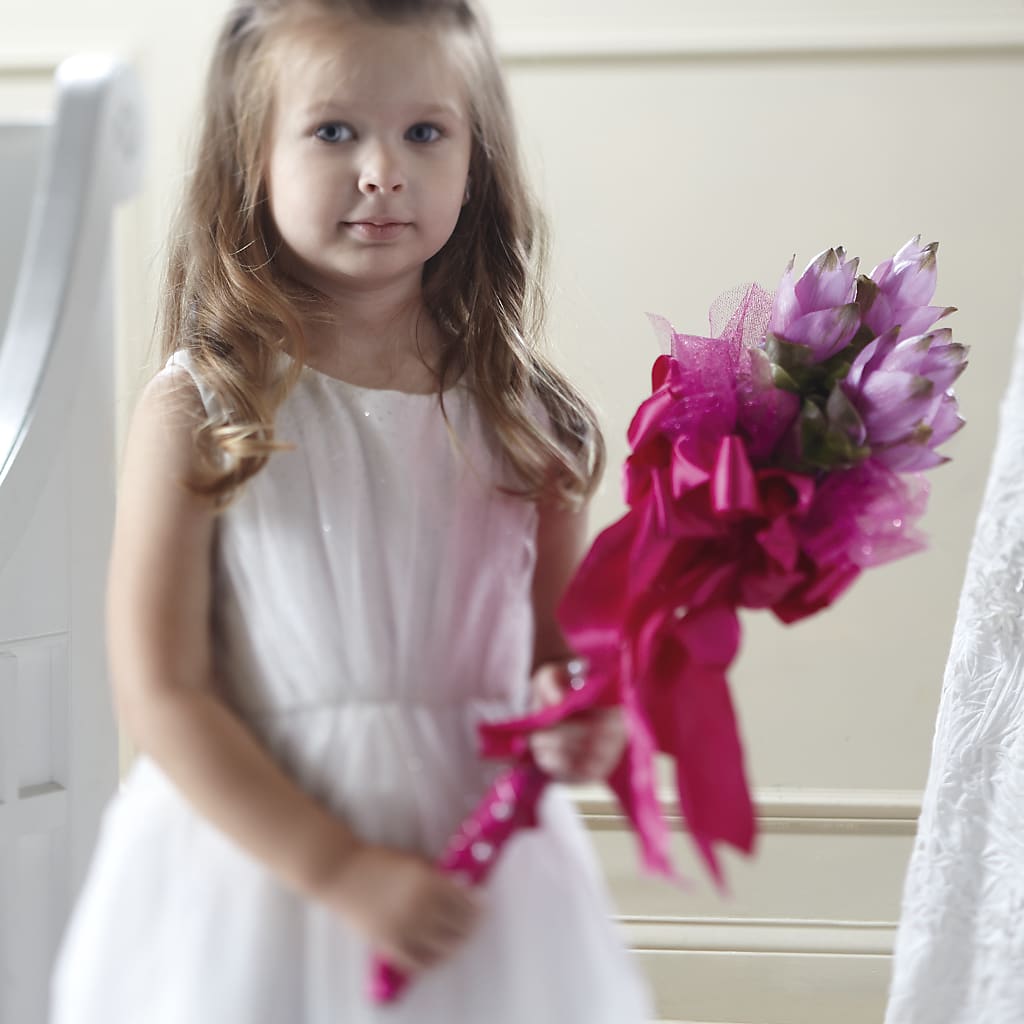 Sparkle Pink Flower Girl Bouquet – THE FLOWER PATCH & GIFT SHOPPE, Lehighton PA