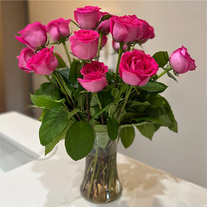 Long Stem Pink Rose Bouquet – THE FLOWER PATCH & GIFT SHOPPE, Lehighton PA