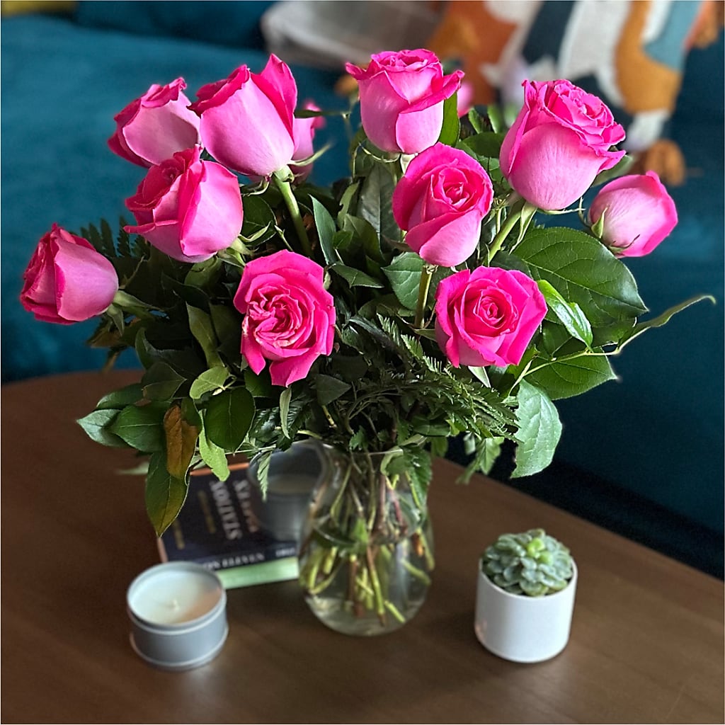 Long Stem Pink Rose Bouquet – THE FLOWER PATCH & GIFT SHOPPE, Lehighton PA