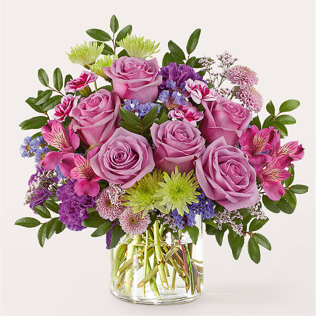 Glass Half Full Bouquet – THE FLOWER PATCH & GIFT SHOPPE, Lehighton PA
