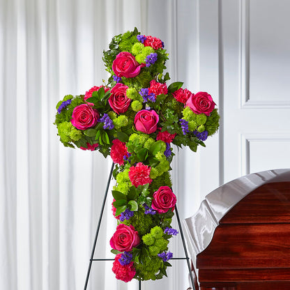 Tribute Rose Floral Cross – THE FLOWER PATCH & GIFT SHOPPE, Lehighton PA
