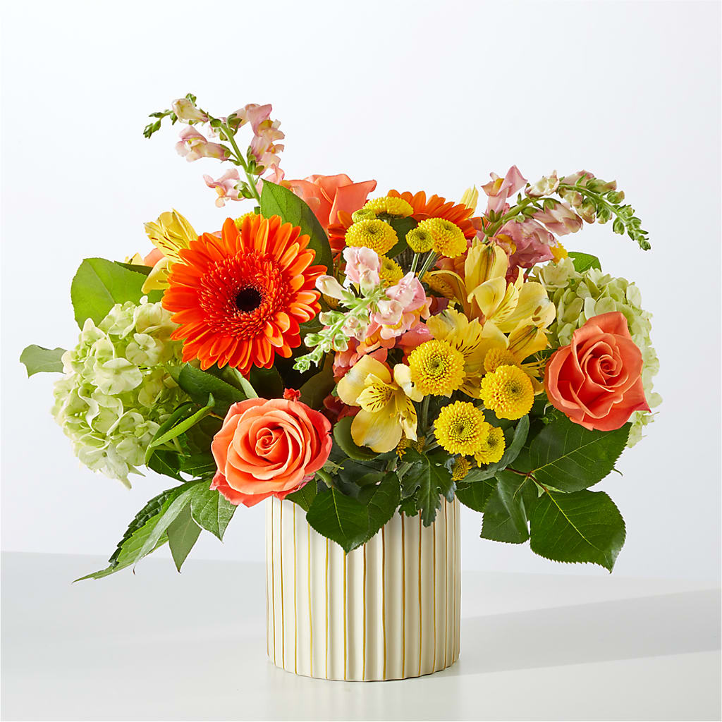 Autumn Sunshine Bouquet with Ivory Vase – THE FLOWER PATCH & GIFT SHOPPE, Lehighton PA