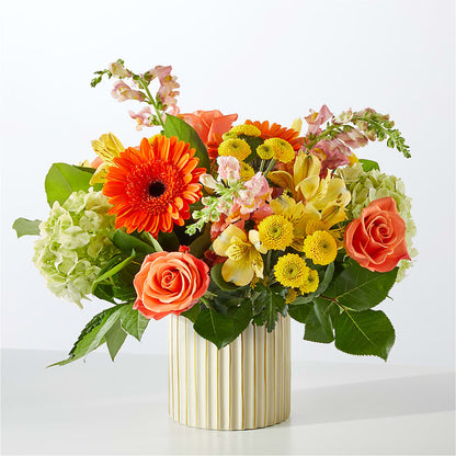 Autumn Sunshine Bouquet with Ivory Vase – THE FLOWER PATCH & GIFT SHOPPE, Lehighton PA