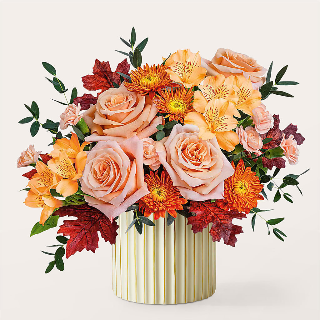 Spiced Latte Bouquet with Ivory Vase – THE FLOWER PATCH & GIFT SHOPPE, Lehighton PA