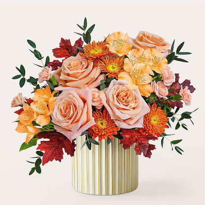 Spiced Latte Bouquet with Ivory Vase – THE FLOWER PATCH & GIFT SHOPPE, Lehighton PA