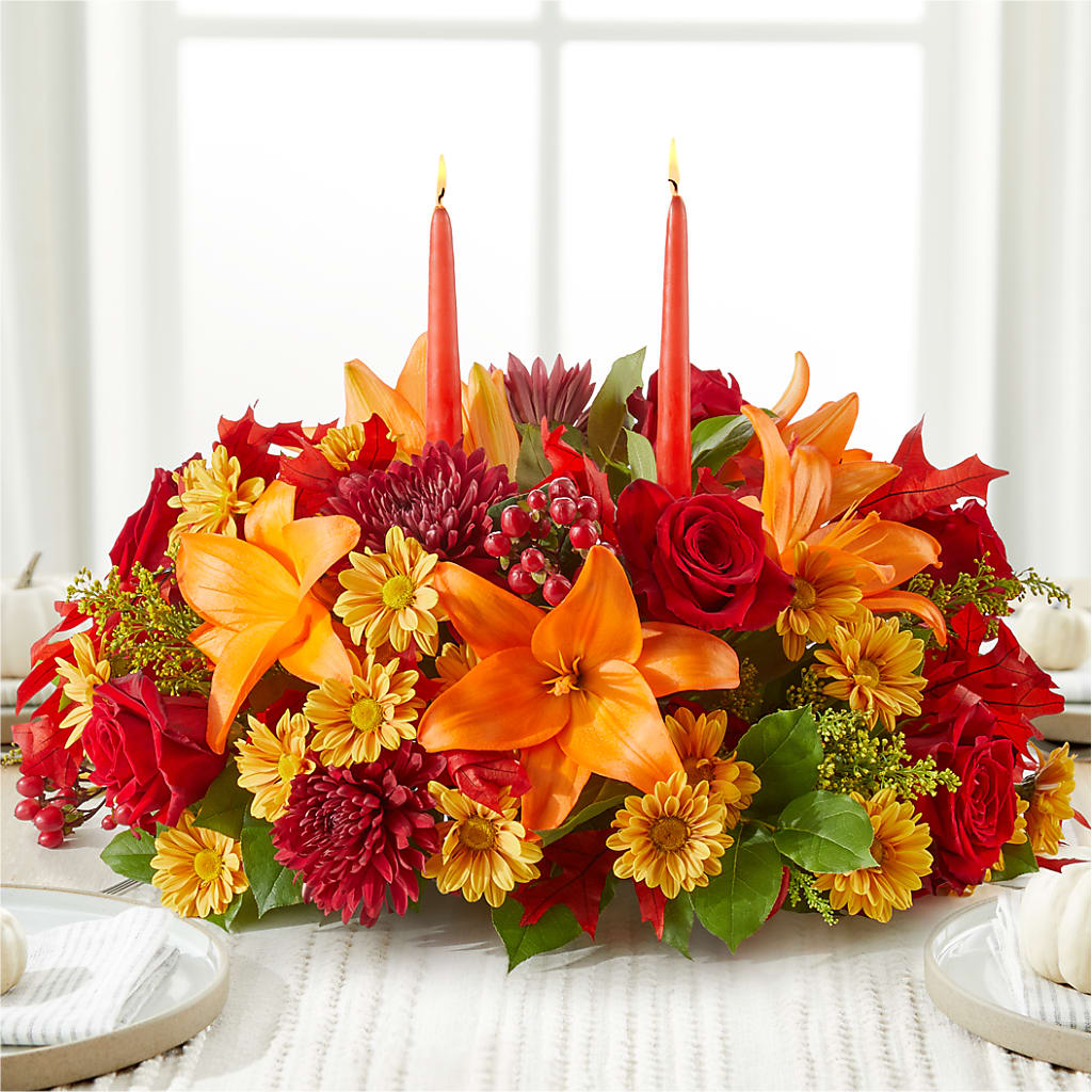 Autumn's Embrace Centerpiece – THE FLOWER PATCH & GIFT SHOPPE, Lehighton PA