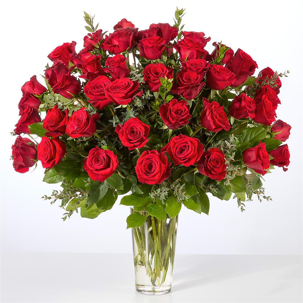 Forever Yours Fifty Stem Red Rose Bouquet – THE FLOWER PATCH & GIFT SHOPPE, Lehighton PA