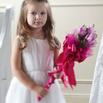 Sparkle Pink Flower Girl Bouquet – THE FLOWER PATCH & GIFT SHOPPE, Lehighton PA